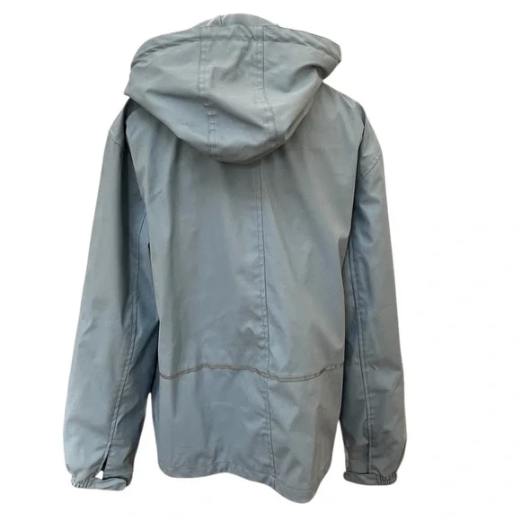 Black Dog Light Blue Women’s XL Raincoat Full Zip Hood Adjustable Wrist - Picture 6 of 9